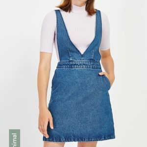 Denim Pinafore in Medium Denim